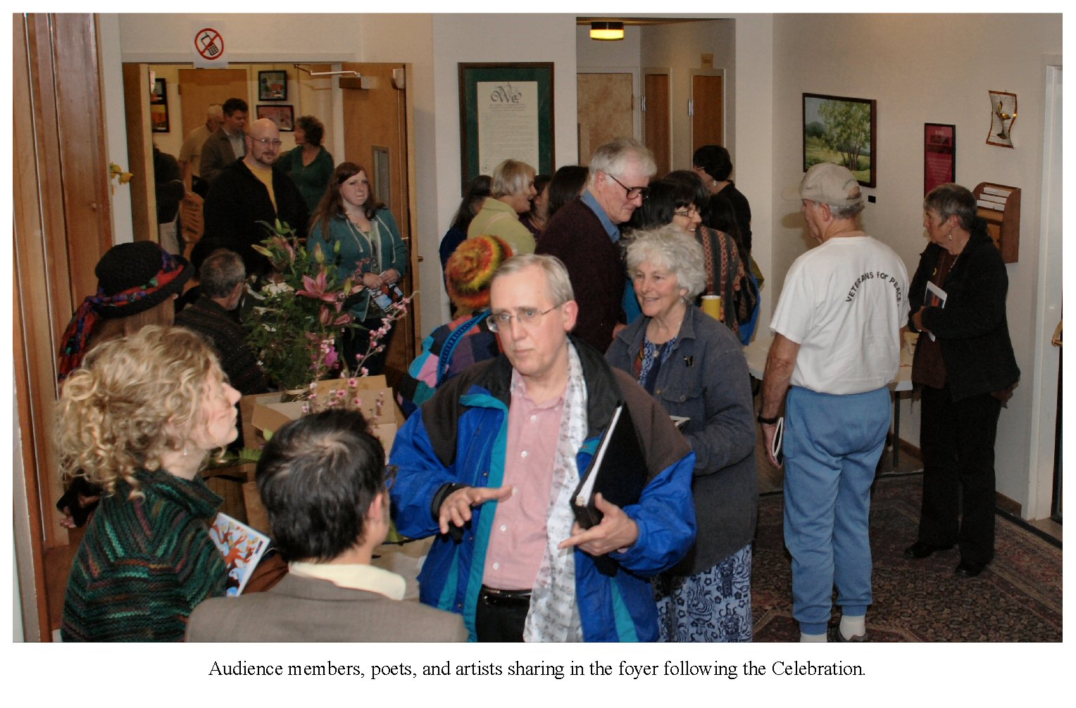 Mingling in the foyer before ceremony